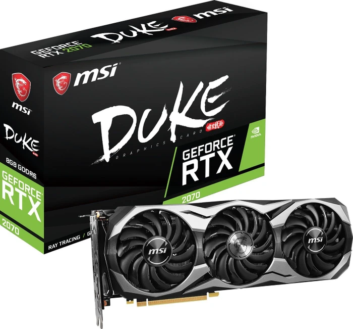 MSI GeForce RTX 2070 Duke 8G, 8GB GDDR6, HDMI, USB-C, 3x DP
