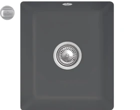 Villeroy & Boch Subway 45 XU Unterbau Becken mittig mit Ablauffernbedienung graphite