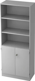 Hammerbacher Schrank 5OH V6770, Streifengriff, grau/grau, Aufbewahrungskombination