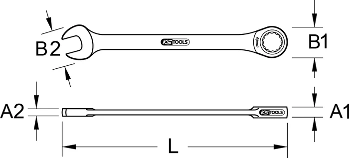KS Tools TITANplus Maul-Ringratschenschlüssel