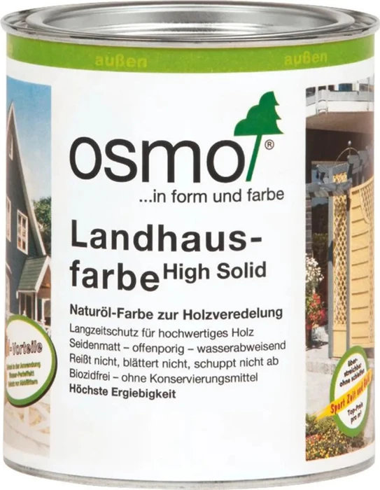 Osmo Landhausfarbe 2735 außen lichtgrau, 750ml
