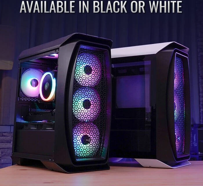 AeroCool Aero One Mini Frost, schwarz, Glasfenster