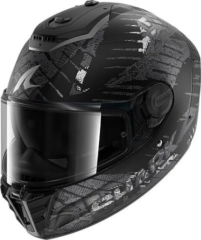 Shark Spartan RS Reptaia matt schwarz/grau/weiß