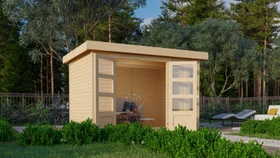 Karibu Kerko 4 Gartenhaus natur