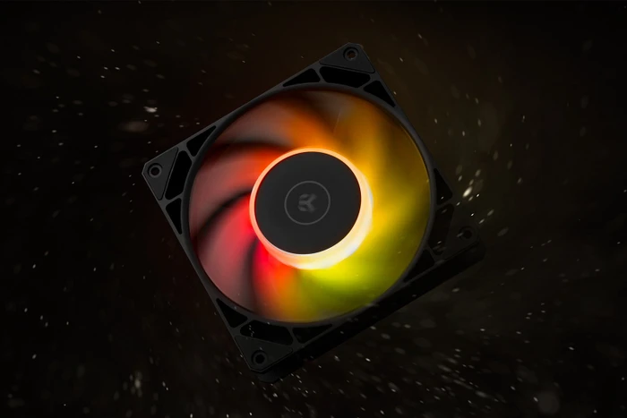EK Water Blocks EK-Loop Fan FPT 140 D-RGB, Black, 600-2000rpm, LED-Steuerung, 140mm
