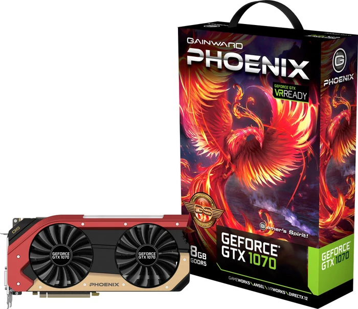 Gainward GeForce GTX 1070 Phoenix GS, 8GB GDDR5, DVI, HDMI, 3x DP
