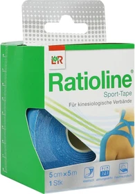 Lohmann & Rauscher Ratioline Sport-Tape Rolle 5cm x 5m türkis, 1 Stück