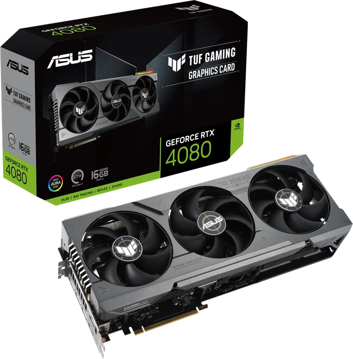 ASUS TUF Gaming GeForce RTX 4080, TUF-RTX4080-16G-GAMING, 16GB GDDR6X, 2x HDMI, 3x DP