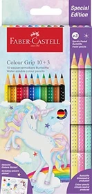 Faber-Castell Colour Grip Einhorn 10+3 Buntstift sortiert, Kartonetui, 13er-Set