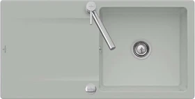 Villeroy & Boch Siluet 60 Einbau Becken reversibel mit Ablauffernbedienung fossil