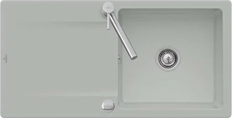 Villeroy & Boch Siluet 60 Einbau Becken reversibel mit Ablauffernbedienung fossil