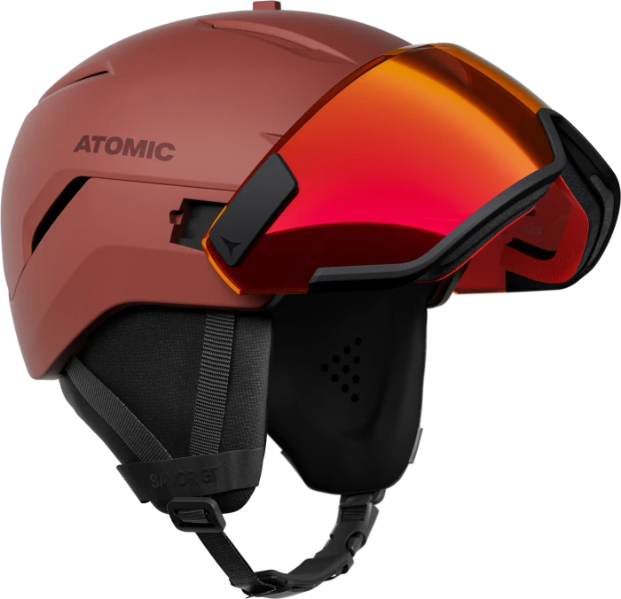 Atomic Savor GT Visor Stereo Helm red wood