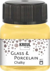 Kreul Glass & Porcelain Chalky Malfarbe, yellow safran, 20ml