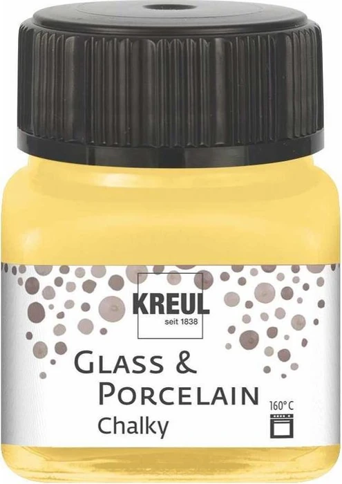 Kreul Glass & Porcelain Chalky Malfarbe, yellow safran, 20ml