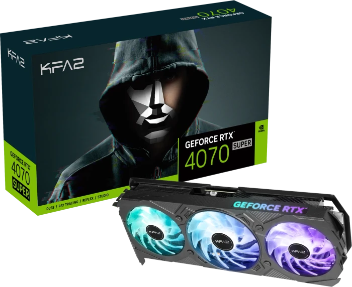 KFA2 GeForce RTX 4070 SUPER EX Gamer (1-Click OC), 12GB GDDR6X, HDMI, 3x DP