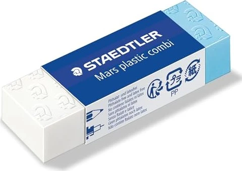 Staedtler Radierer Mars plastic combi, weiß/blau