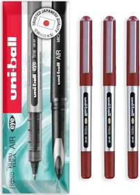 Uni-Ball Eye Micro UB-150 Tintenroller (Mine) rot/silber, 3er-Pack