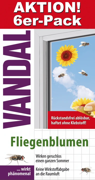 Vandal Sonnenblume Fenster-Fliegenblumen, 6 Stück
