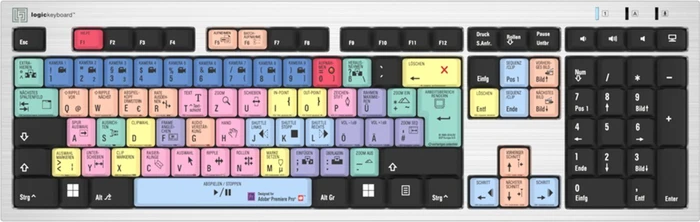 LogicKeyboard Adobe Premiere Pro CC PC Slim Line, USB, DE