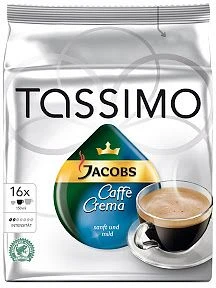 Tassimo T-Disc Jacobs Caffe Crema Sanft & Mild Kaffeekapseln, 16 Stück
