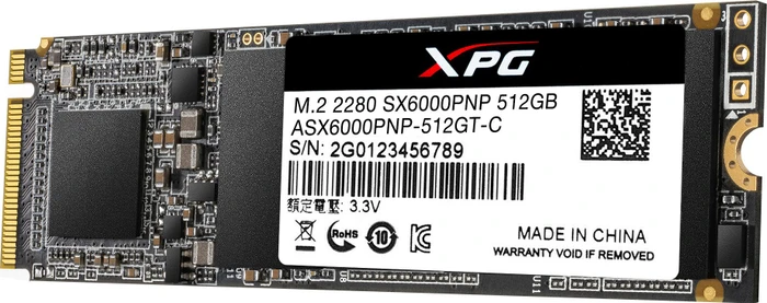 ADATA XPG SX6000 Pro 512GB, M.2 2280 / M-Key / PCIe 3.0 x4