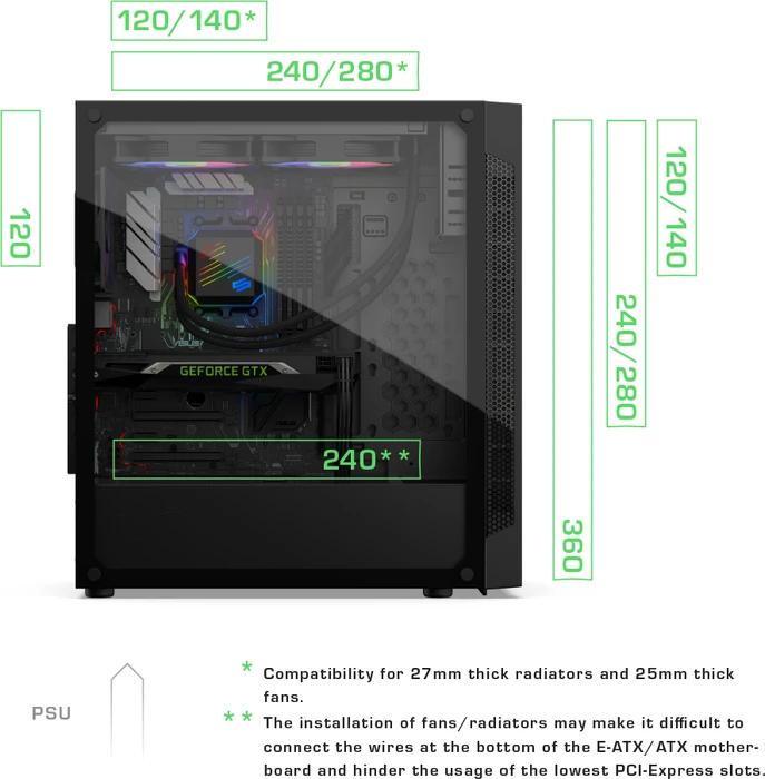 Endorfy SilentiumPC Armis AR6 TG, Glasfenster