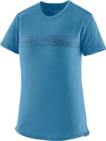 Patagonia Capilene Cool Merino Graphic Funktionsshirt kurzarm strata stripe: shore blue (Damen)