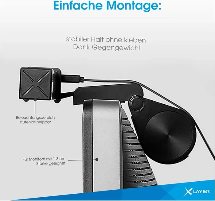 XLayer LED-Arbeitslampe für Monitore