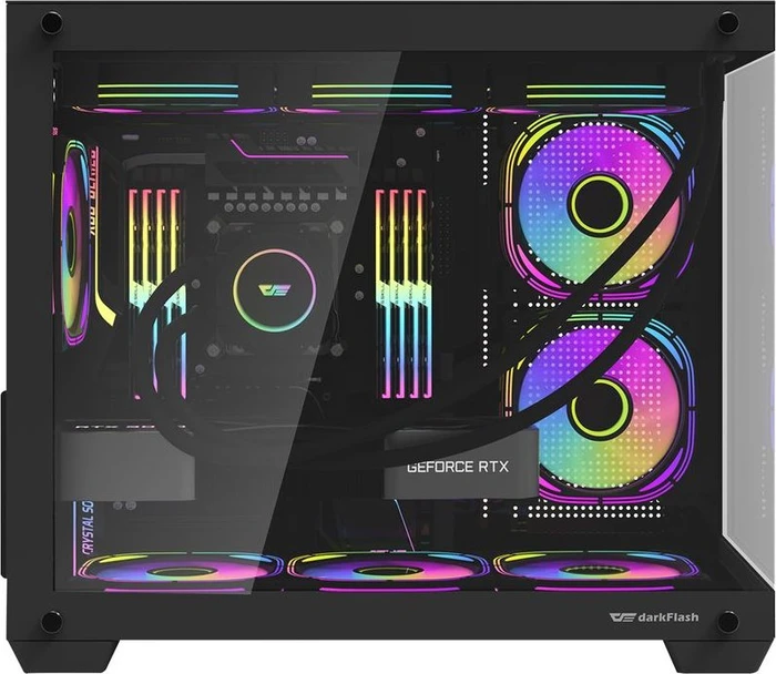 DarkFlash C285MP Black, Glasfenster