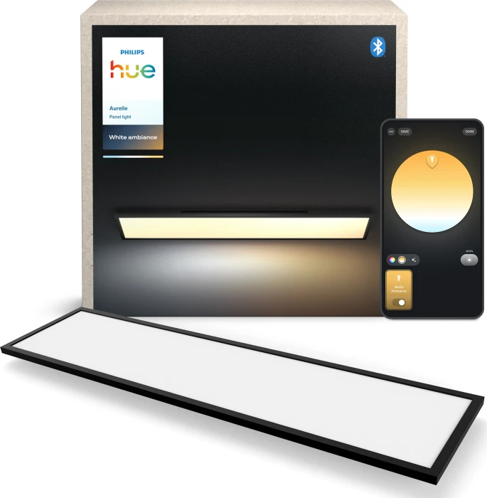 Philips Hue White Ambiance Aurelle LED Panel 120x30 39W schwarz