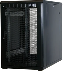 Rockstable 19" Serverschrank 18HE, Gitternetztür, IP2X, schwarz, 1000mm tief
