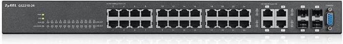 Zyxel GS2210 Rackmount Gigabit Managed Switch, 24x RJ-45, 4x RJ-45/SFP