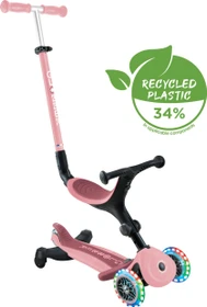 Globber Go Up Active Lights 360° Kickboard pale rosa