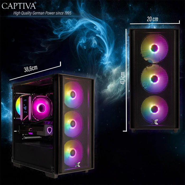 Captiva Entry Gaming R10-2318, Ryzen 7 9700X, 16GB RAM, 1TB SSD, GeForce RTX 5060 Ti, Windows 11 Home