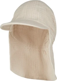 Sterntaler Schirmmütze mit UV Schutz und Nackenschutz aus Musselin Mütze beige (Junior)