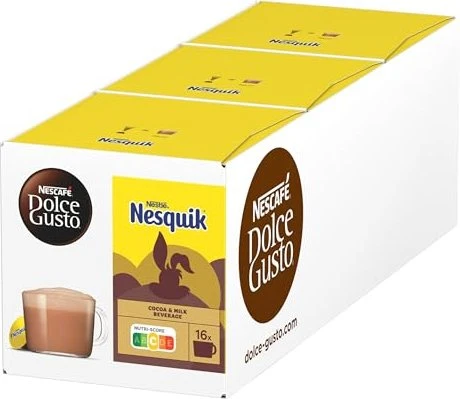 Nestlé Nescafe Dolce Gusto Nesquik Kakaokapseln, 48 Stück (3x 16 Stück)