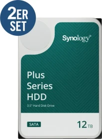 Synology 12TB Plus-Serie HDD HAT3310 für Synology-Systeme, 3.5", 512e, 2er-Pack