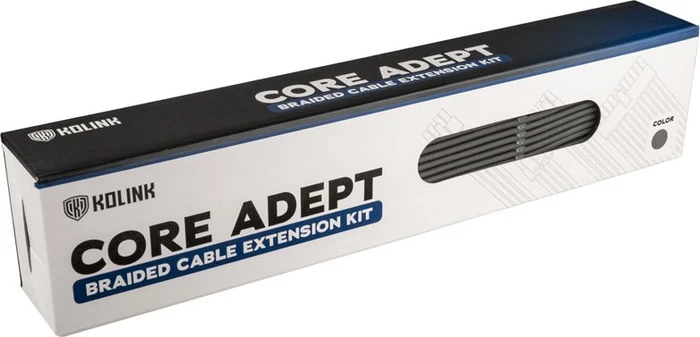 Kolink Core Adept Braided Cable Extension Kit, Grey