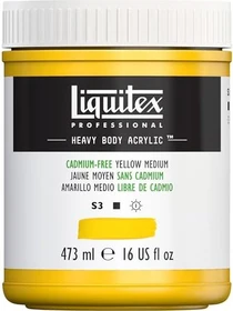 Liquitex Professional Heavy Body Acrylic cadmium-free yellow medium, 473ml