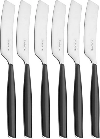 Bugatti Glamour Streichmesser schwarz, 6 Stück