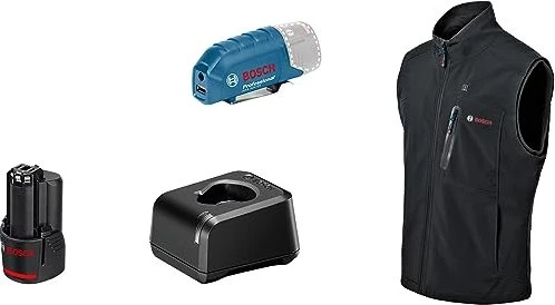 Bosch Professional GVH 12+18V XA Beheizbare Weste XXL inkl. Akku 2.0Ah (Unisex)