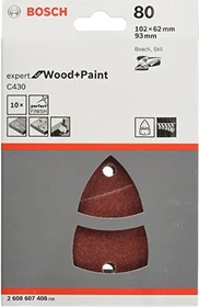 Bosch Professional C430 Expert for Wood and Paint Schleifblatt K80, 102x155mm, 10 Stück