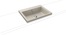 Kaldewei Puro 3154 Aufsatzwaschtisch 60x46x4cm, Perl-Effekt, warm grey 10