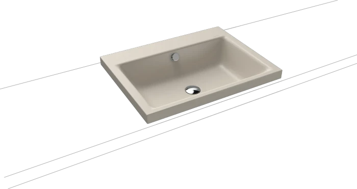 Kaldewei Puro 3154 Aufsatzwaschtisch 60x46x4cm, Perl-Effekt, warm grey 10