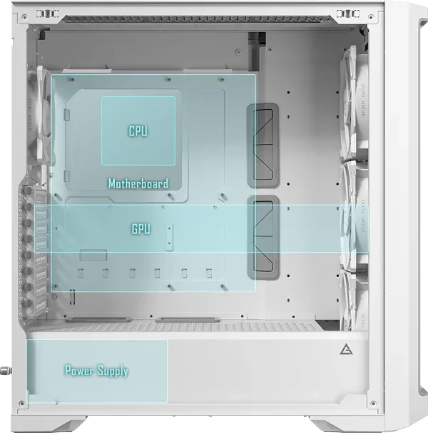 Antec Performance 1 FT White, Glasfenster