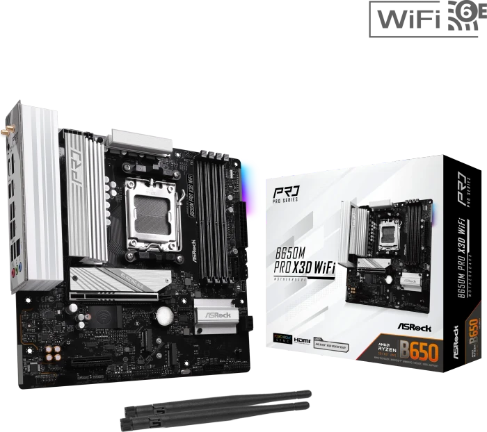 ASRock B650M Pro X3D WiFi (AMD AM5)