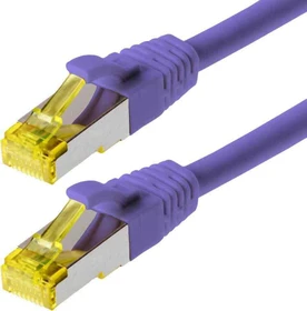 Helos Premium Patchkabel, Cat6a, S/FTP, RJ-45/RJ-45, 20m, violett