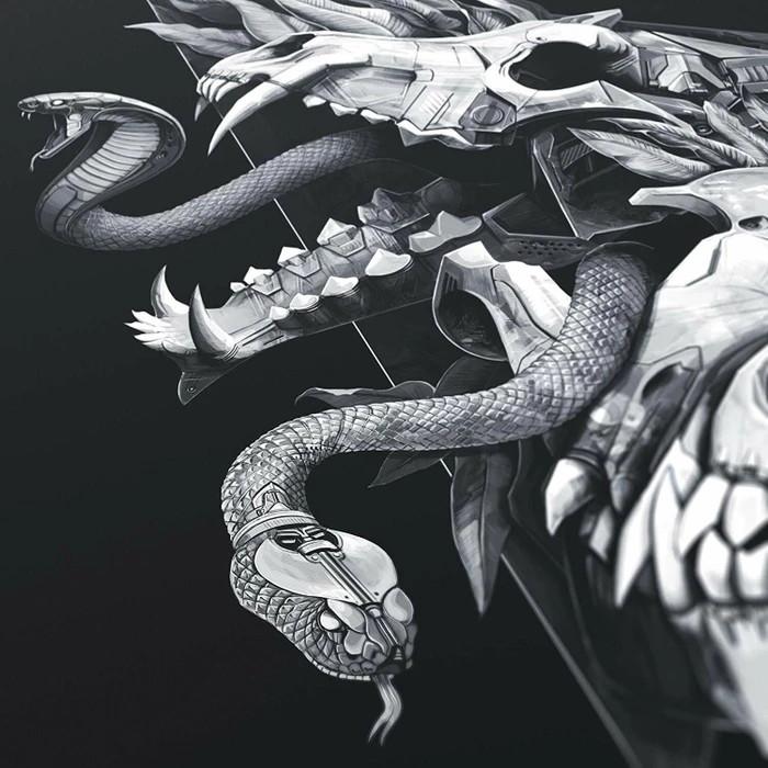 Titanwolf Wolf Skull XXL Speed Gaming-Mauspad, schwarz