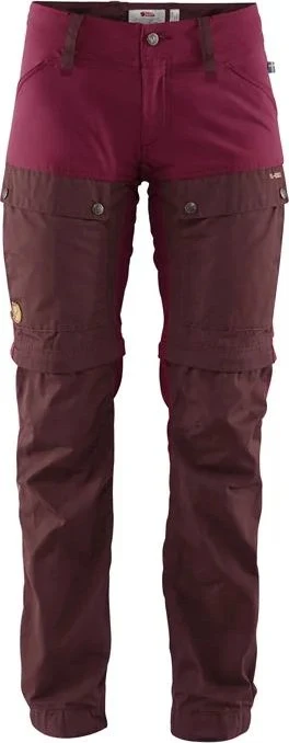 Fjällräven Keb Gaiter Zip-Off Hose lang dark garnet/plum (Damen)