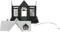 Trixie Vogelfutterhaus Villa mit 3 Kammern, schwarz/weiß Vorschaubild
